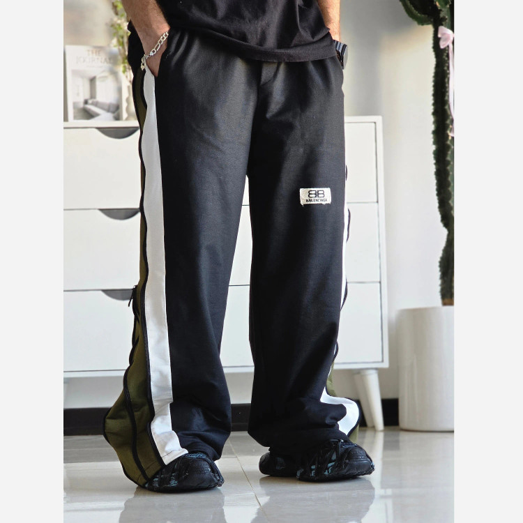 شلوار اسلش فول بگ بغل زیپ بالنسیاگا جنس گلکسی سایز XL XXL XXXL