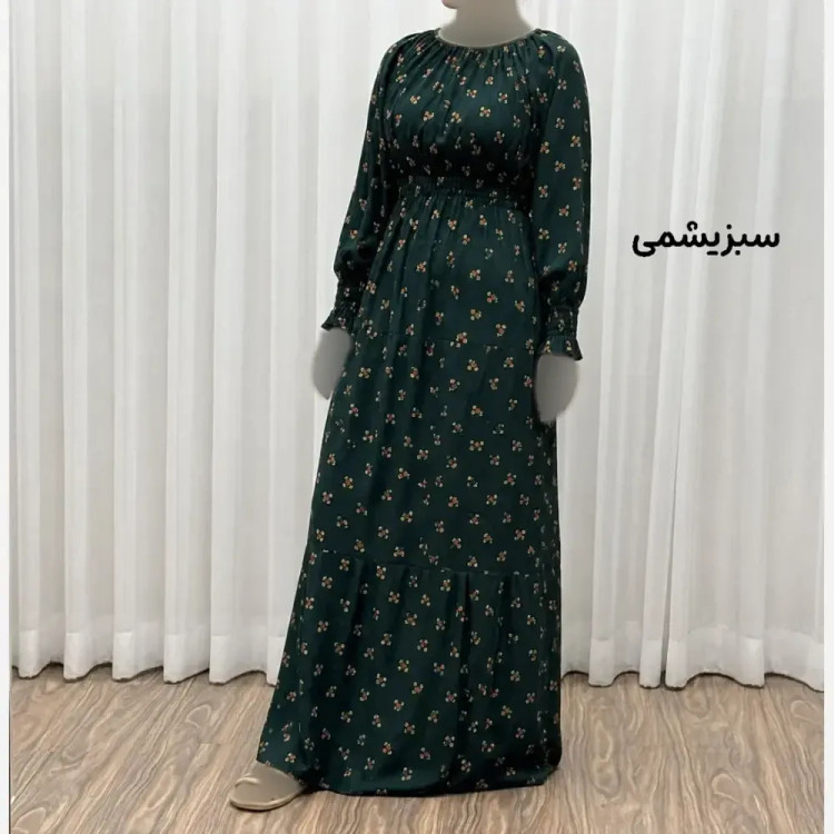 پیراهن ساحلی نخی گلریز زنانه فری سایز تا 50 بدون رنگ رفت سایه دهی ندارد